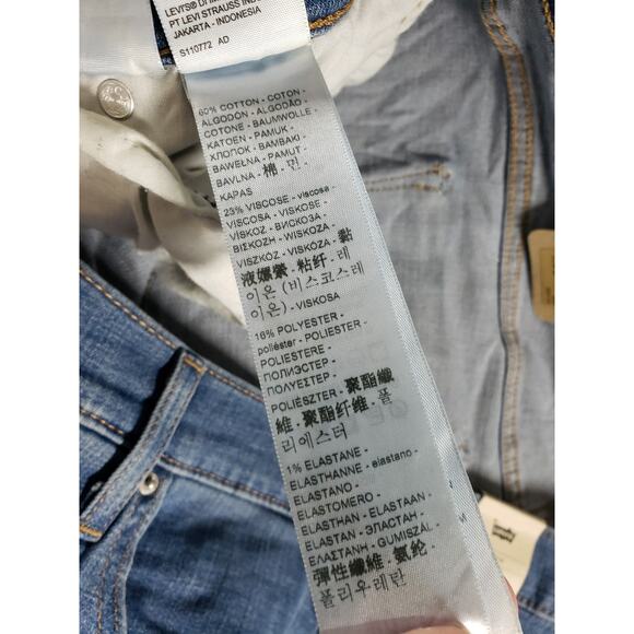 Levis 721 Jeans Size 22 W Womens Blue Pants Stretch Denim High Rise Skinny NWT - Picture 4 of 16